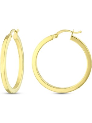 Assos Pırlanta Altın Halka Küpe - 14K