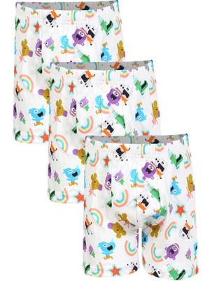 Marsilyan- Erkek Çocuk 3'lü Beyaz Boxer