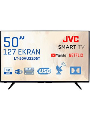 JVC LT-50VU3206T 50 Inç 127 Ekran 4K Ultra Hd Smart LED Tv