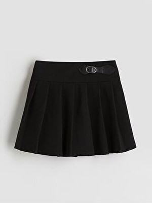 LC Waikiki Lcw Kids Beli Lastikli Pileli Kız Çocuk Şort Etek