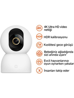 Smart Camera C701 - 4K 8MP AI İnsan ve Evcil Hayvan Algılama Akıllı Güvenlik Kamerası (Xiaomi Türkiye Garantili)