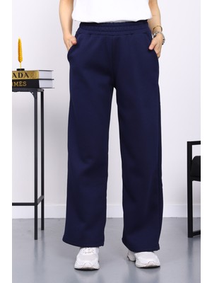 İmaj Butik Lacivert Bel Lastikli Şardonlu Eşofman Altı