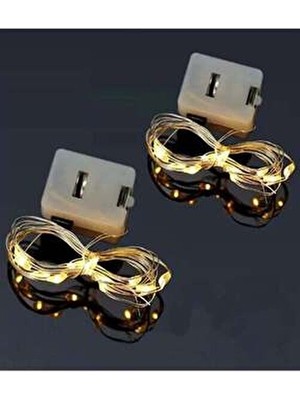 MYK Hediye ve Sanat Atölyesi 1 metre peri led mini güç kutulu dekoratif led piller dahildir 1 adet