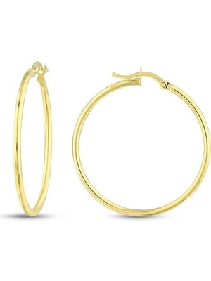 Assos Pırlanta Altın Halka Küpe - 14K