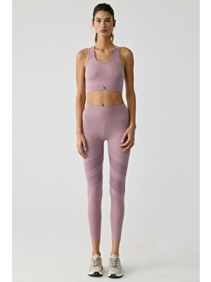 Urban Beat Lıssa Kadın Gül Kurusu Atlet XL Tül Detaylı Örme Kumaş ile Rahat Kullanım