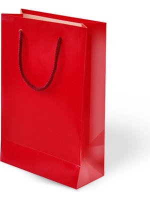 Alpjoy Kirmizi Karton Çanta 11X16X5 cm 24 Adet