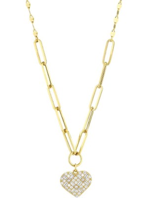 Assos Pırlanta Altın Kalp Kolye - 14K