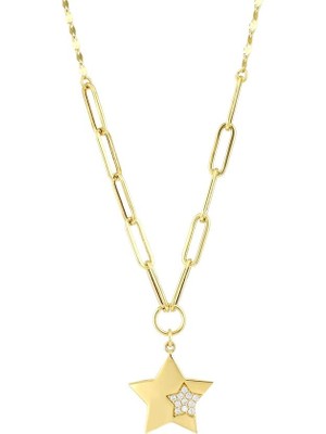 Assos Pırlanta Altın Yıldız Kolye - 14K