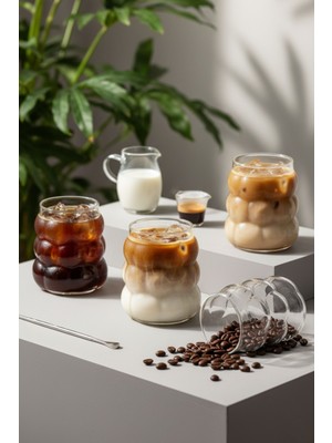 Üzüm Desenli Soğuk Kahve Bardağı Meşrubat Bardağı Casapetra