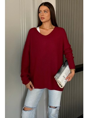 Gülseli V Yaka Salaş Triko Bluz (S,m,l,xl Uyumludur) P-00018225