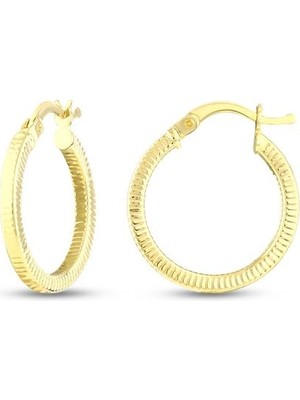 Assos Pırlanta Altın Halka Küpe - 14K