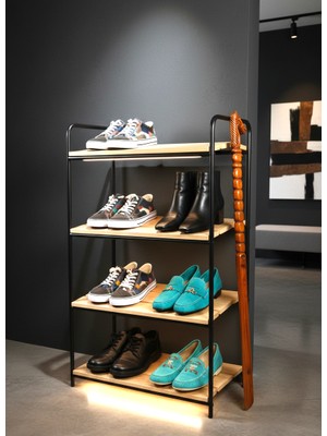 Aslanoyma Kısrak Model Ceviz Ahşap El Oyması Ayakkabı Çekeceği 75 cm