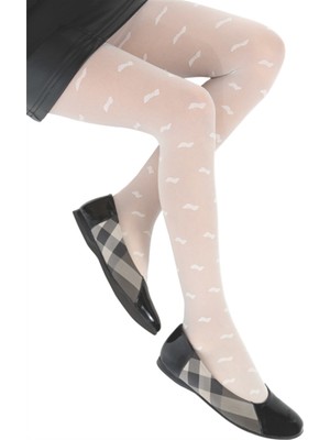 Dore Kurdela Desenli Opak Çocuk Külotlu Çorap