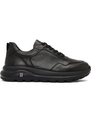 Derimod Erkek Siyah Bağcıklı Kalın Tabanlı Deri Sneaker 25WFD641418