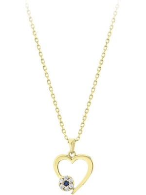 Assos Pırlanta Kalp Figürlü Altın Kolye - 14K