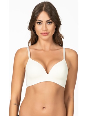 Kompedan Dikişsiz İz Yapmayan Desteksiz Sütyen | Ekru 1144