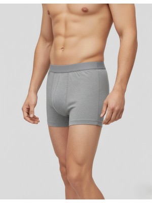 Balkonda Erkek Boxer Şort Pamuklu Cotton 4'lü Paket Esnek Yumuşak Penye Slim Fit - Galaksi