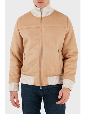 Gran Sasso % 100 Yün Regular Fit Dik Yaka Fermuarlı Ceket Erkek Ceket 78148 58000 120