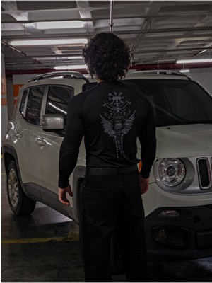 Liber Valhalla - Uzun Kollu Compression T-Shirt (Siyah)
