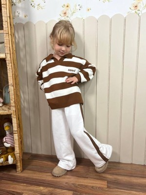 Butik Kız Çocuk %100 Pamuklu Triko Alt - Üst Takım 2'li Takım