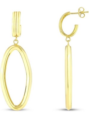 Assos Pırlanta Tasarım Altın Küpe - 14K