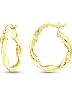 Assos Pırlanta Altın Halka Küpe - 14K