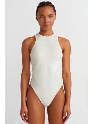 Ince Fitilli Alttan Çıtçıtlı Spor Body Bej Yeşil