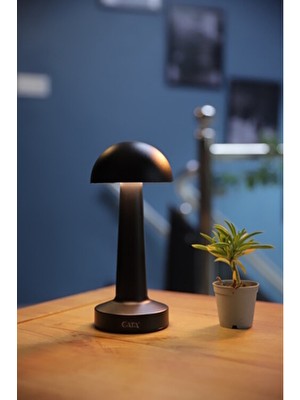 Cata 3 Işık Renkli Şarjlı Dim Edilebilir Masa Lambası Siyah Kasa CT-8428.