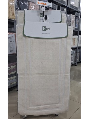 Özdilek Nev 2'li Banyo Paspası - Klozet Takımı Line Krem