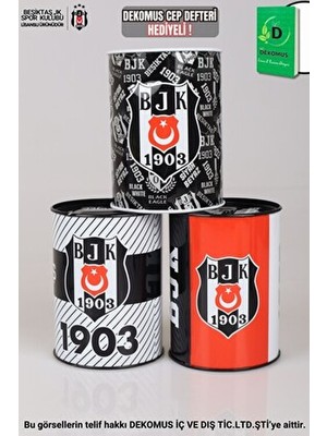 Beşiktaş "dekomus Cep Defteri Hediyeli" Yeni Sezon Lisanslı "tekli" Metal Kumbara