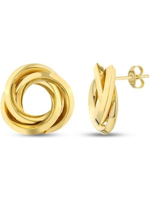 Assos Pırlanta Altın Tasarım Küpe - 14K