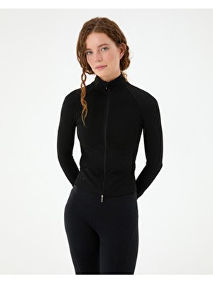 Ayma Active Siyah Dar Fit Spor Üst