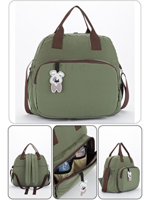 Lucky Baby Haki Yeşili Anne Bebek Bakım Sırt Çantası