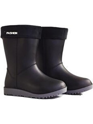 Minibonito Modaonn Kız Çocuk Içi Sıcak Astarlı Su Geçirmez Yağmur Çizmesi