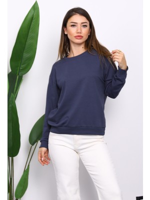 İmaj Butik Antrasit Bisiklet Yaka İki İplik Sweatshirt