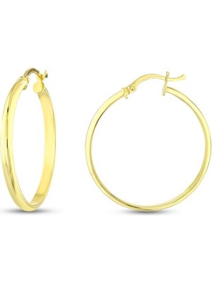 Assos Pırlanta Altın Halka Küpe - 14K