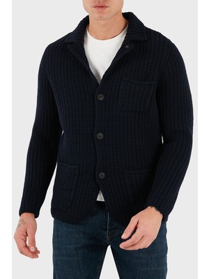 Gran Sasso % 100 Yün Regular Fit Cepli Düğmeli Örme Ceket Erkek Ceket 10166 25073 598