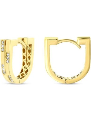 Assos Pırlanta Tasarım Altın Küpe - 14K