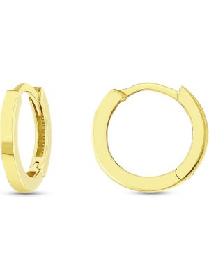 Assos Pırlanta Altın Halka Küpe - 14K