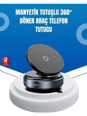 Evrensel Manyetik Araç Telefon Tutucu 360° Döner Başlık
