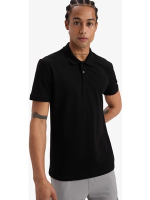 DeFacto Slim Fit Polo Yaka Sporcu Pike Kısa Kollu Tişört D9779AX25AU