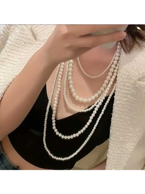 Tuham Aksesuar Fenomen 4 Çoklu Inci Kolye