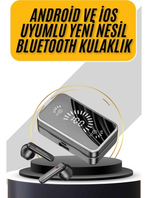 Ios Android Uyumlu Bluetooth Kulaklık Kablosuz Kulaklık Yüksek Basslı