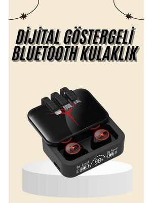 Kablosuz Şarj Göstergeli Powerbank Özellikli Bluetooth Kulaklık Çağrı Cevaplayabilen