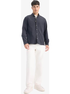 DeFacto %100 Pamuk Kadife Gömlek E9024AX25WN