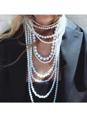 Tuham Aksesuar Fenomen 3 Çoklu Inci Kolye