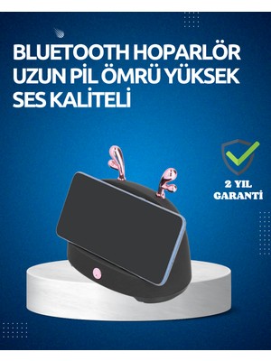 Akıllı Kablosuz Telefon Tutucu ve Stereo Hoparlör – Kolay Kullanım ve Yüksek Ses Kalitesi