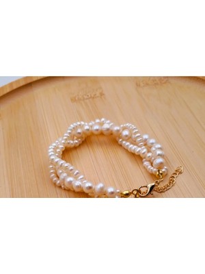 Tuham Aksesuar Fenomen Çoklu Örgü Inci Bileklik