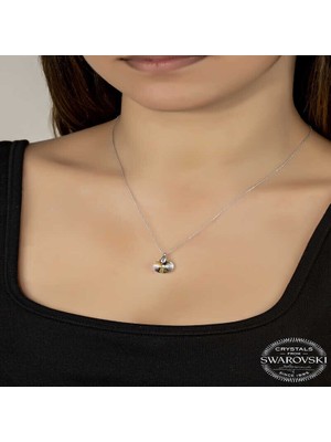 Ucarticaret Swarovski Crystal Taşlı Gümüş Kadın Kolye