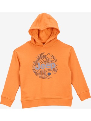Jeep Baskılı Erkek Çocuk Turuncu Sweatshırt J5WB-SWT7728